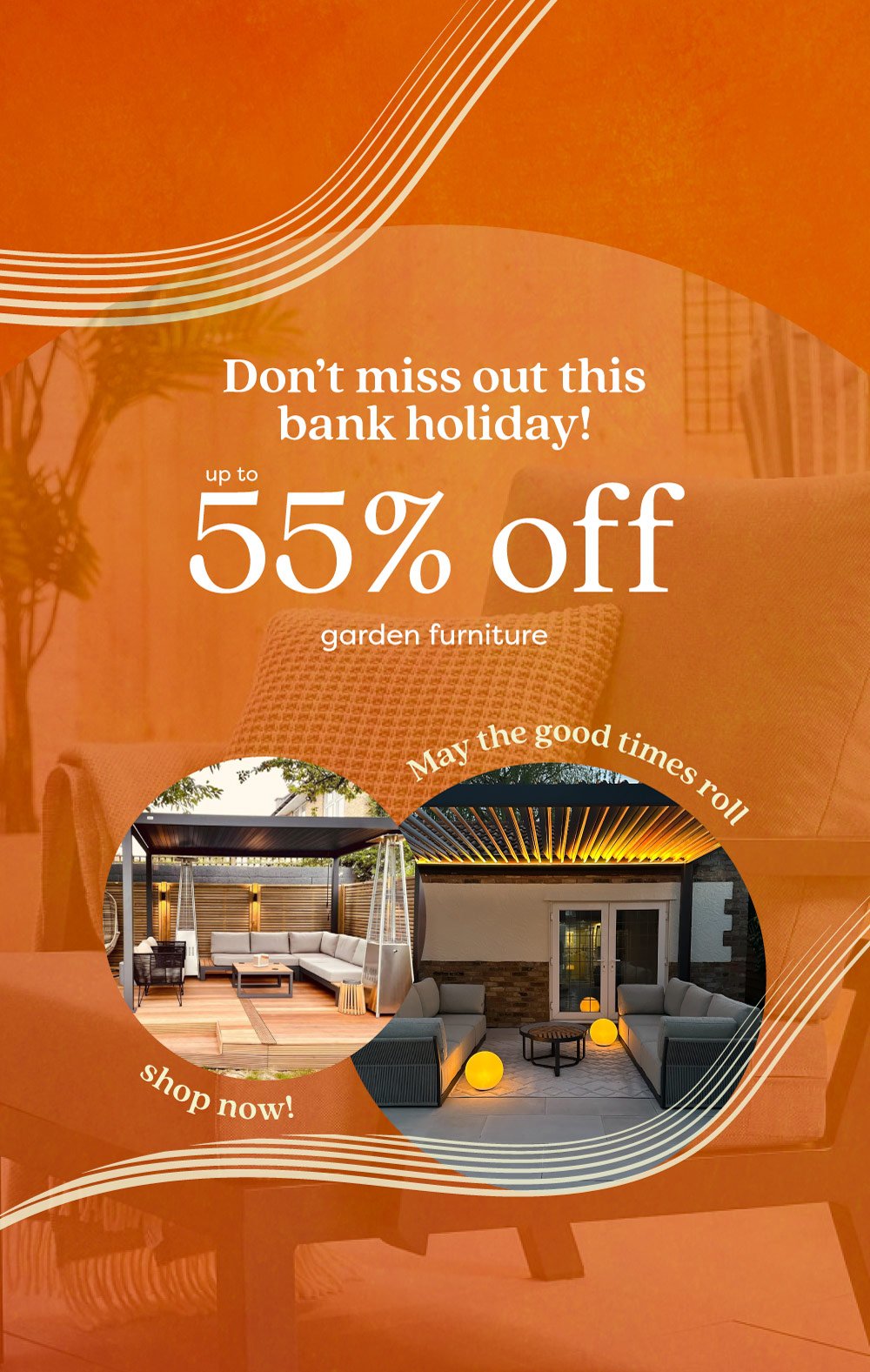 Don't miss out this bank holiday - Up to 50% off