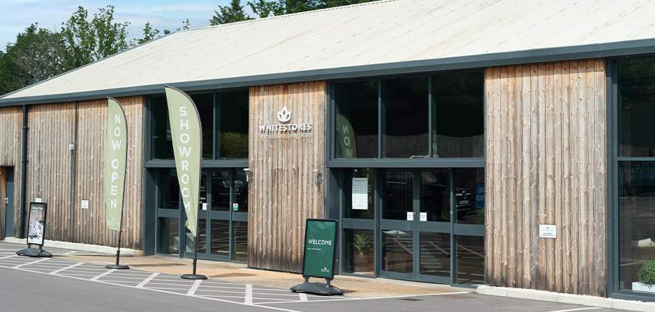 The front of the White Stores Cambridge store.